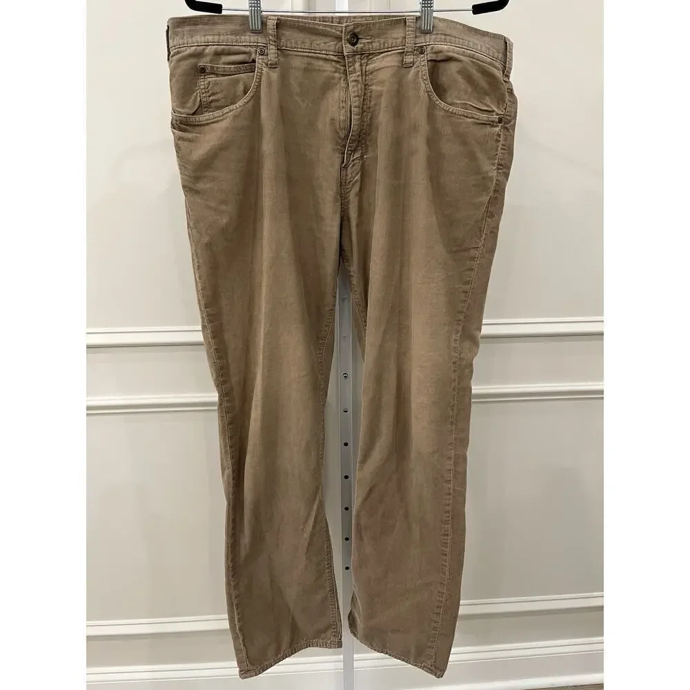 J Crew Beige Corduroy Matchstick Low Rise Straight Leg 40x34 Pants